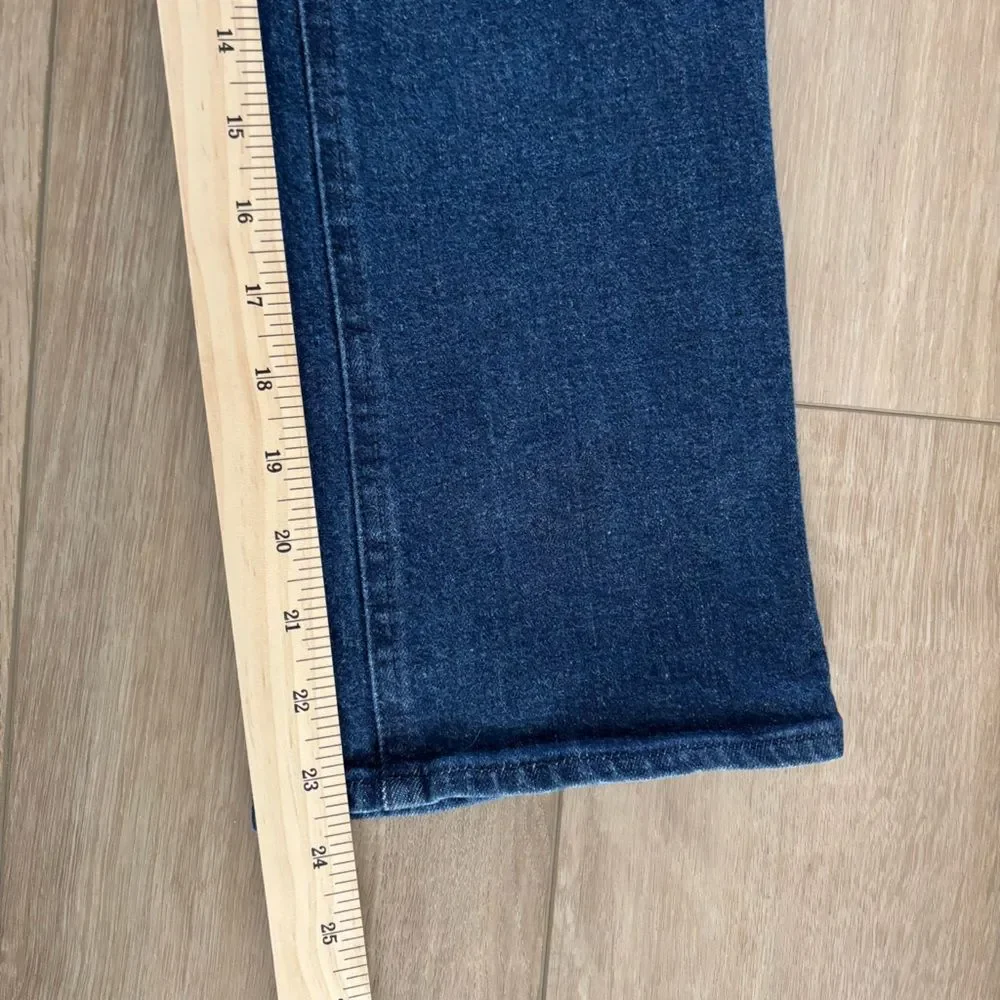 J.Crew Billie Demi Boot Crop Jeans 28 Dark Wash Sailor Button Old Money